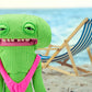 Fuggler Vacay Vibes By Zuru, Funny Ugly Monster, Plush, Collectible, Toy (Smiley O Riley - Green)