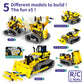 Lecpop 5 In 1 Stem Robot Toy Building Kit, 452 Pcs Blocks App & Remote Control Engineering Toys Robotics For Kids Ages 8-12, Rc