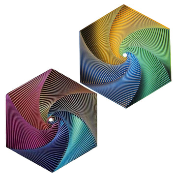 Fractal Fidget Hexagon-3D Printed Hexagon Fidget Toy, Infinity Cube Sensory Toys For Adults, Desk Spinning Toy, Hexagon Spiral V