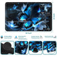 Rwutytiul Blue Butterfly Card Playmat 24 X 14 Inch With Tube Bag, Card Gameplay Desk Mat With Zones For Commander Deck Mtg Rpg C