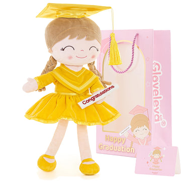 Gloveleya Baby Girl Gifts Graduation Plush Girls Dolls Congratulation Gift For Kindergarten Gold 16 Inch