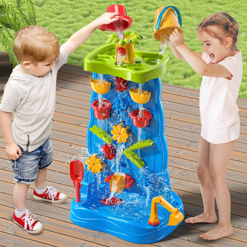 JUKUDAHU Water Table Toy for Kids 3 4 5 6 7 8 Years Old - Sand and Water Waterfall Table Activity Sensory Toy for Boy and Girl,