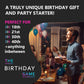 Hollew Outrageous Birthday Card Game - 54 Cards, Cardstock, Dark Grey & Light Blue, Fun Adult Party Game for Birthdays