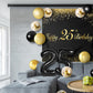 Happy 25Th Birthday Balloons Black Set Decor - Cheers To 25 Years Old Party Theme Garland Banner Backdrop Decorations For Women