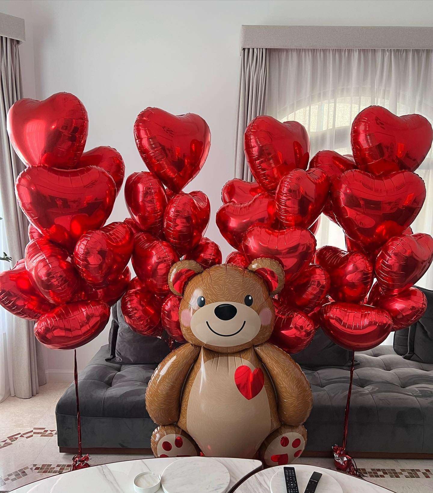 Lovoir 10 Pcs Red Heart Shape Foil Mylar Balloons 18 Inch Love Balloons For Valentine'S Day Birthday Party Decorations Wedding E