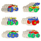 Kids Valentine'S Day Cards - Monster Trucks Wood Painting Craft Kits (24Ct)- Each Valentines Card Includes Craft W Paints, Brush, And Sticker- Make Classroom School Exchange Gifts Fun For Boys & Girls