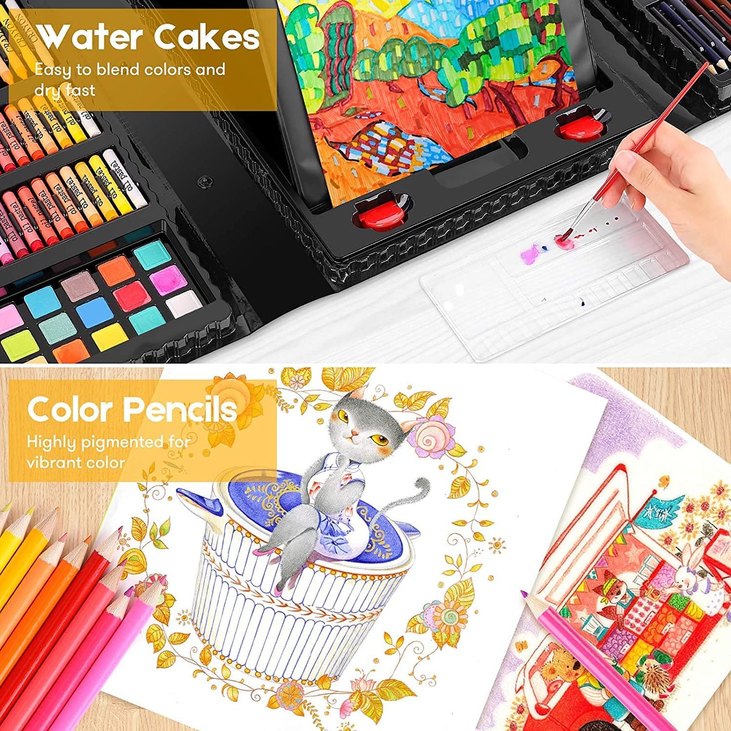 Ibayam Art Kit, 251-Pack Art Supplies Drawing Kits, Arts And Crafts Gifts Box For Kids Teen Girls Boys, Art Set Case With Trifol