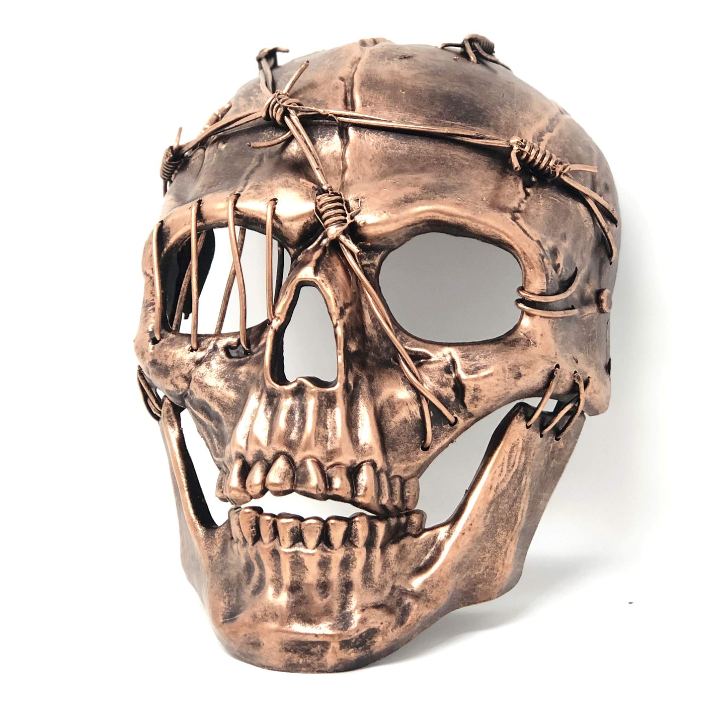 STORM BUY ] Steampunk Style Metallic Scary Horror Skeleton Mask for Halloween Costume Cosplay Party (Copper)
