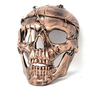 STORM BUY ] Steampunk Style Metallic Scary Horror Skeleton Mask for Halloween Costume Cosplay Party (Copper)