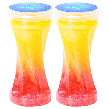 Ghobrofy Galaxy Slime 2 Pack, Stress Relief Clear For Kids Education, Party Favors Soft & Non-Sticky Crunchy For Girls & Boys, R