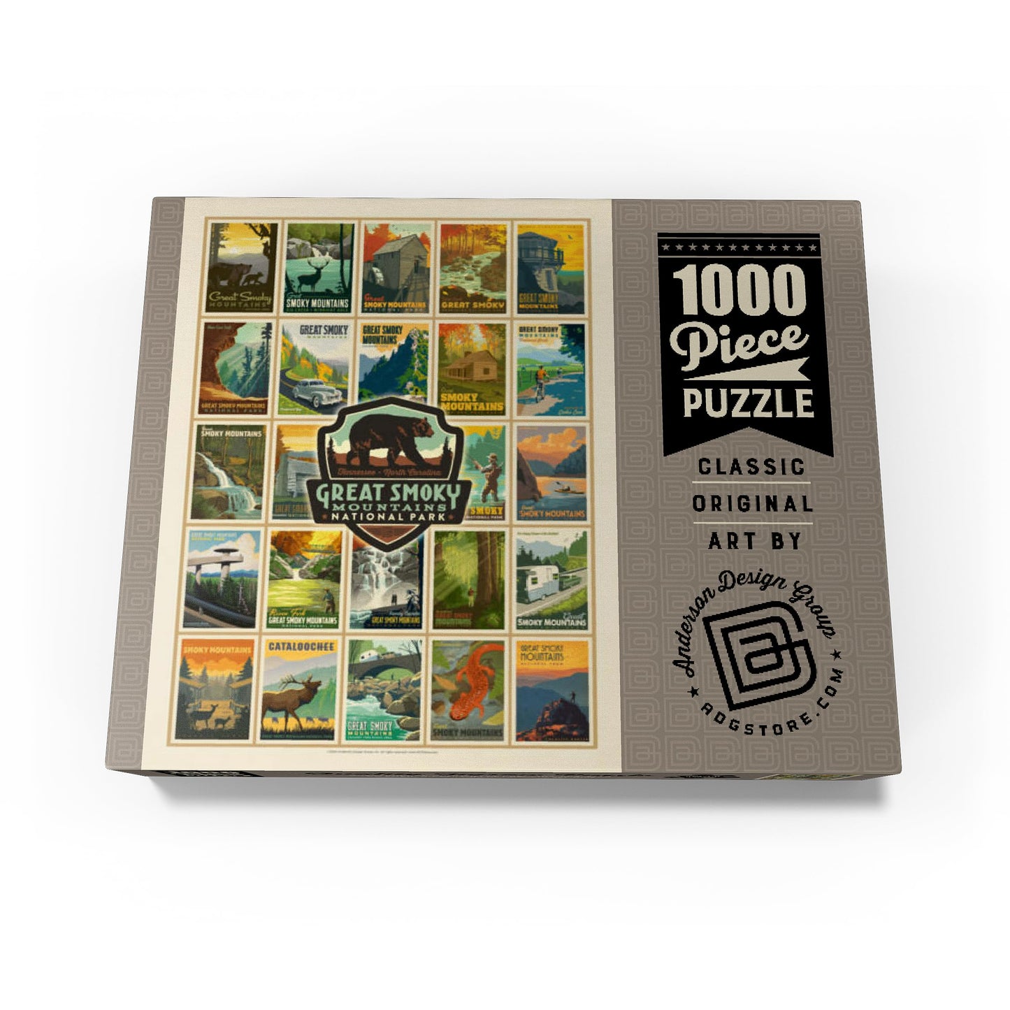 Mypuzzle Great Smoky Mountains National Park: Multi-Image-Print, Vintage Poster - Premium 1000 Piece Jigsaw Puzzle For Adults