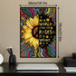 Sunflower Inspirational Puzzles For Adults 1000 Piece, Rainbow Mandala Colorful Flower Jigsaw Puzzle, Motivational Quote Puzzle
