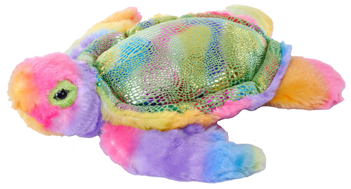 Wild Republic Rainbowkins Sea Turtle Stuffed Animal  12