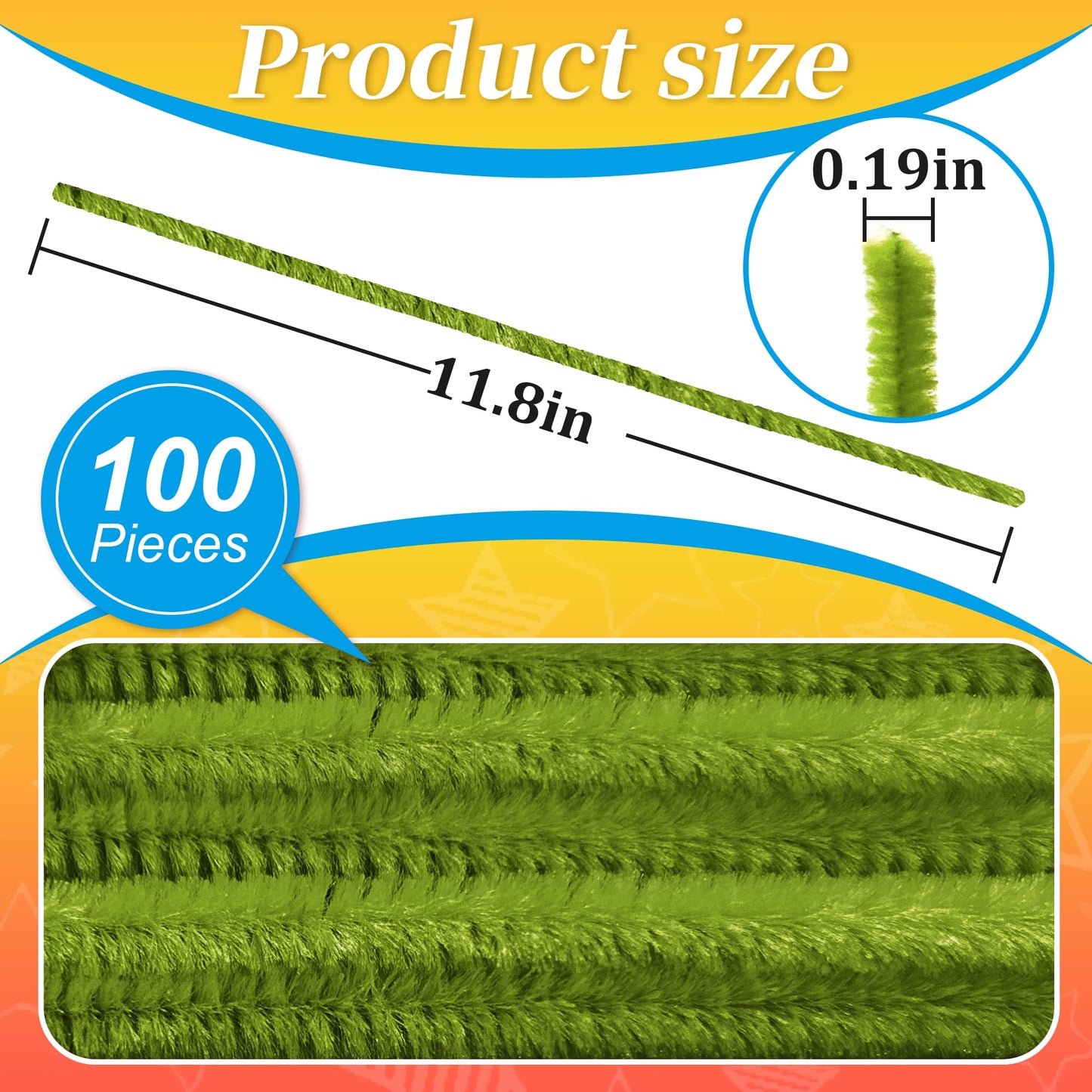 100PCS Green Pipe Cleaner,Colored Pipe Cleaners for Crafts,Pipe Cleaners Set,Pipe Cleaner Craft,Pipe Cleaner Christmas Trees