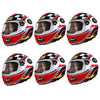 Stcomart 6 Pcs 20 Inch Motor Helmet Balloons For Boys Birthday Party, Race Car Theme Party Supplies