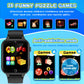 Cosjoype Smart Watch For Kids With 26 Puzzle Games Hd Touchscreen Camera Video Music Player Habit Tracking Pedometer Alarm Flashlight 12/24 Hr Educational Toys Birthday Gift For Girls Boys Ages 8 9 10