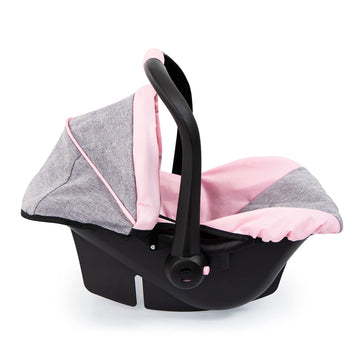 Bayer Design 67933Aa Toy, Car Seat Easy Go For Neo Vario Pram With Cover, Doll Accessories, Pink, Grey With Butterfly,Grey/Pink,