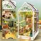 Criolpo Diy Book Nook Kit - 3D Wooden Puzzle Miniature With Led Lights, Diy Doll House Book Nook Ideal For Bookshelf Decor And H