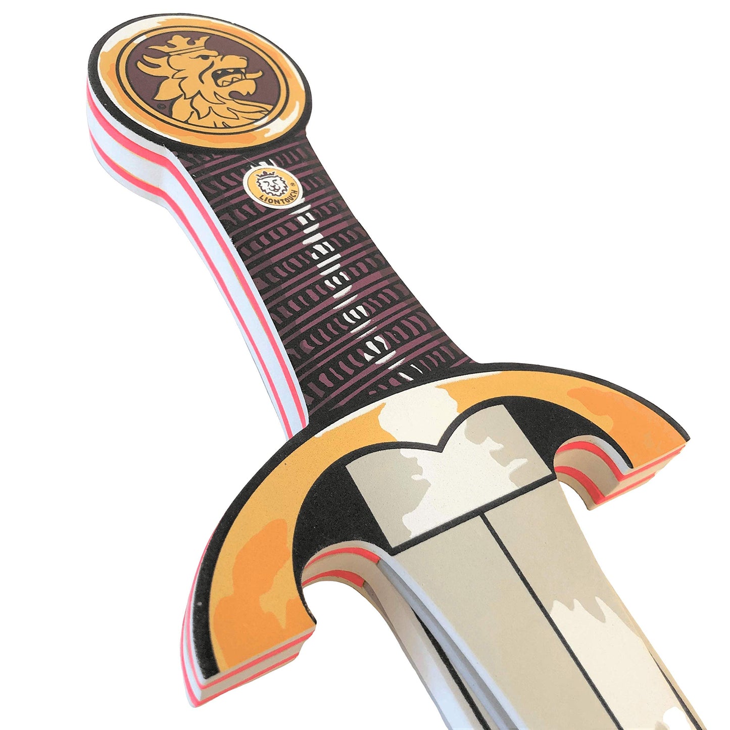 Liontouch Noble Knight decorative replica blade  Red | Medieval Pretend Play Foam Toy for Children with Golden Lion Theme | Safe  & Battle protective covering for Kids Dress Up & Costumes