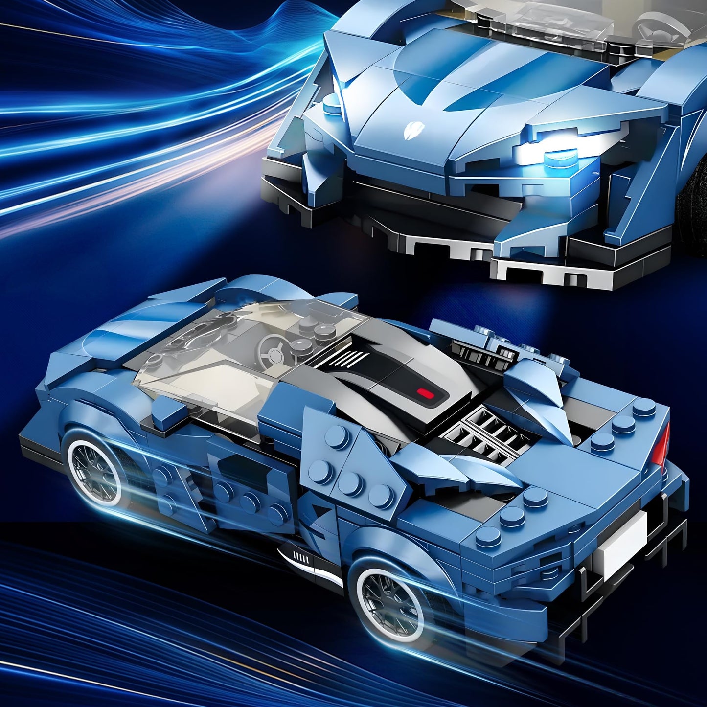 High Godo Moc Racing Sports Car Building Blocks Set, Technique And Engineering Super Vehicle Building Kits,Cool Simulation Supercar Model Gifts For Car Lovers And Kids Age 6+ (327 Pieces)