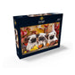 MyPuzzle Pug Puppies - enhanced 100 Piece Jigsaw Puzzle - Made in USA