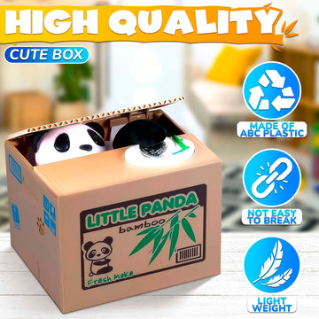 Coin Piggy Bank Panda Toy - Little Panda Bamboo Bank Money Bank Cute Panda Bank Stealing Automatic Box - Boys Piggy Bank Stealing Panda Coin Bank Money Savings Bank Kids Piggy Bank Girls