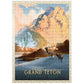 Mypuzzle Grand Teton National Park: Winter Hush, Vintage Poster - Premium 500 Piece Jigsaw Puzzle For Adults