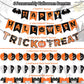 Ahfulife Halloween Party Decorations Set, Reusable Halloween Indoor Decorations Kit Including Happy Halloween Paper Banner For H