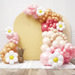 House Of Party Groovy Balloon Arch 120 Pcs - Pink, Sand, Peach, Neutral & Flower Balloons Garland With Daisy Balloon & Groovy Ba