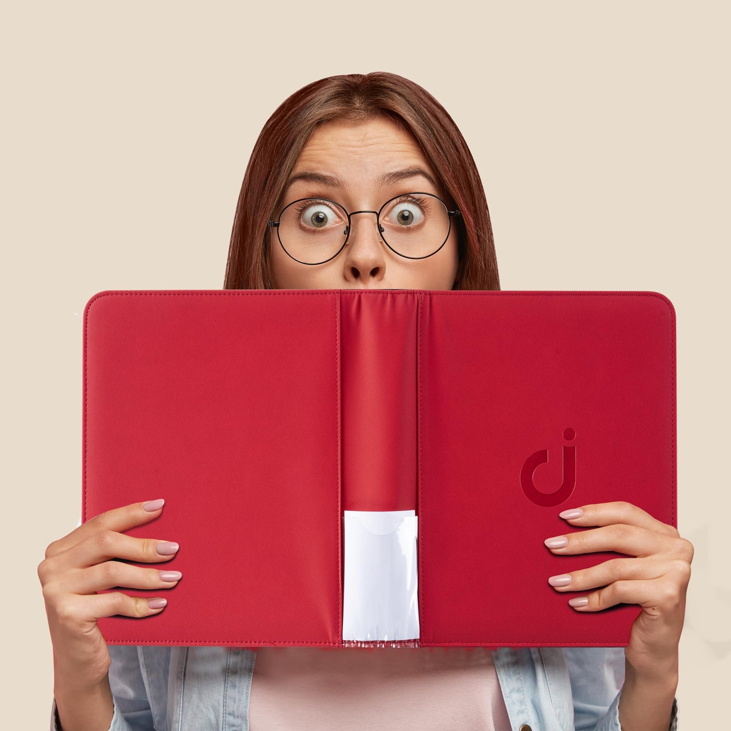 Toploader Binder  Holds 128 Top Loaders - 4 Pocket Top Loader Binder for 3 x 4 Rigid Card Holders for Trading Cards or Sports Cards  Model A - Classic Red