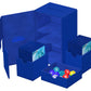 Ultimate Guard Twin Flip'N'Tray 160+, Deck Case For 160 Double-Sleeved Tcg Cards + Dice Tray, Blue, Independent Magnetic Closure