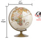 Replogle Globes Franklin World Globe, Antique Ocean, 12-Inch Diameter,Over 4,000 Place Names