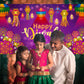 Happy Diwali Backdrop Banner Decor, Festival of Lights Party Photography Backdrop Decorations for Happy Diwali Party Indian Deep