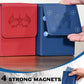 Uaono Card Deck Box For Yugioh Mtg Cards, 100+ Deck Case With 2 Dividers Fits Tcg Ccg, Pu Leather Card Storage Box Compatible With Collectible Trading Cards (Blue, Tormentor)
