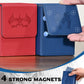 Uaono Card Deck Box For Yugioh Mtg Cards, 100+ Deck Case With 2 Dividers Fits Tcg Ccg, Pu Leather Card Storage Box Compatible With Collectible Trading Cards (Blue, Tormentor)