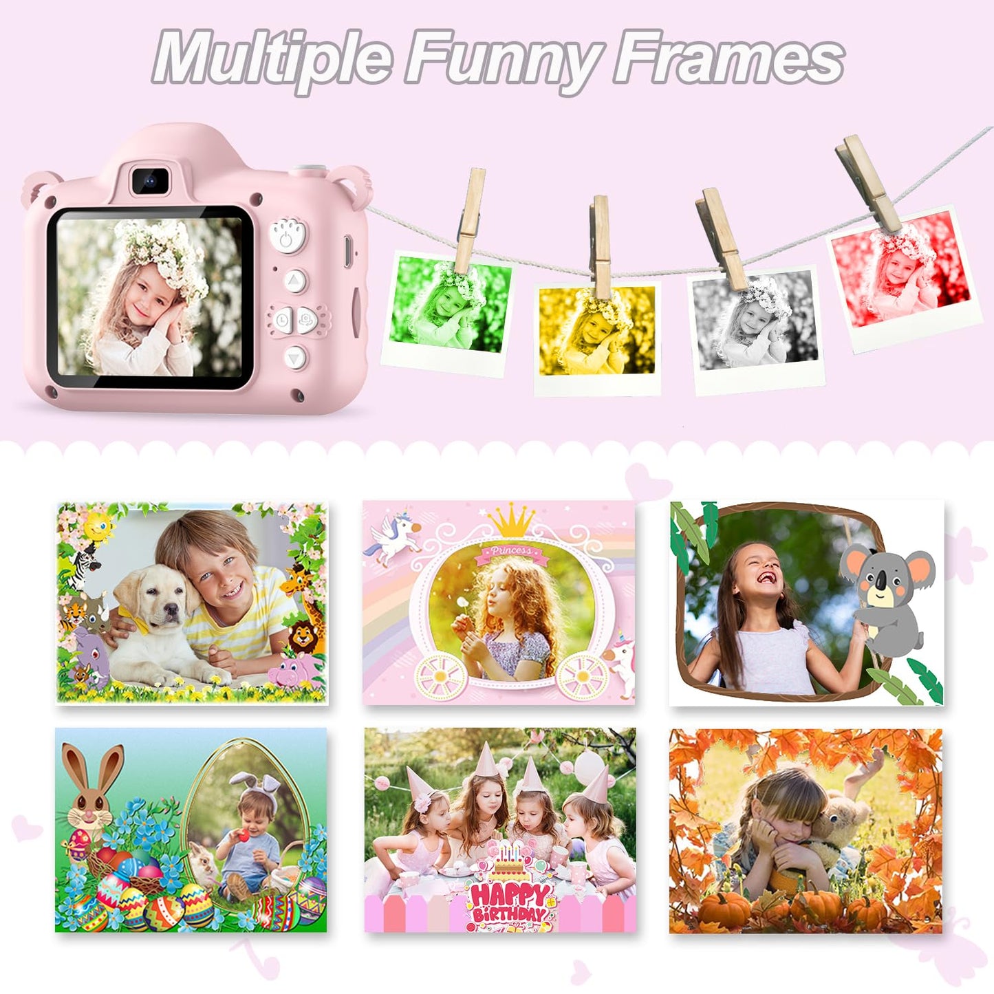 Megnut Kids Camera Koala Toys For 3-9 Years Girls Boys Toddler Digital Selfie Camera Video Camcorder Christmas Birthday Gifts Fo