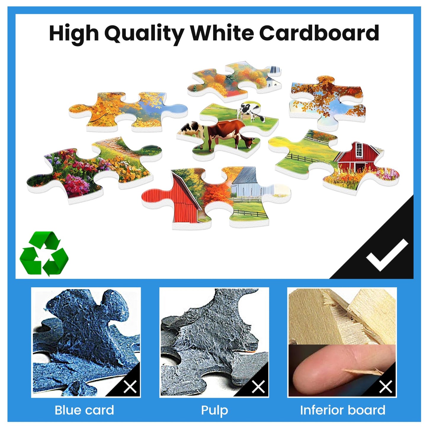 300 Piece Puzzles Jigsaw Puzzles 300 Pieces for mature-themeds Farm Cow Puzzles for Kids Ages 8-10 mature-themed Puzzle Challenge Game Gift Toy for Puzzle Enthusiasts Home Decor Gift Toy 20.5x15IN