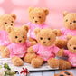 Silipull 6 Pcs Baby Shower Bear Bulk 12 Inch Stuffed Animal Bear Cute T Shirt Plush Toy Gift Fluffy Decorations For Shower Birth