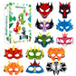 Zalmoxe Felt Dragon Dinosaur Masks For Kids Dinosaur Birthday Party Decorations Supplies Halloween Masks Dress-Up Costumes For B