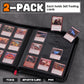 ProCase 2 Pack Trading Card Binder with Side Label; Holds 360 Trading Card with 9 Pockets; enhanced Zipper Card Collection binder Album Folder for Sports Cards  TCG  MTG  PKM -Black