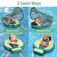 Upgread Mambobaby Baby Pool Float With Canopy Non-Inflatable Solid Upgrade Soft Waterproof Skin-Friendly Fabric Materialfor 3-24