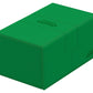 Ultimate Guard Twin Flip'N'Tray 160+, Deck Case For 160 Double-Sleeved Tcg Cards + Dice Tray, Green, Independent Magnetic Closur