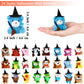 Fovths 24 Pieces Halloween Mini Stuffed Animals Plush Toy With Witch Hat Broom Cards Keychain For Kids Boys Girls Halloween Stuf