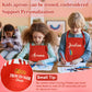Bouboni 6 Pack Kids Apron Bulk With 2 Pockets Adjustable Chef Art Apron Kids Painting Aprons For Cooking Baking Painting Craftin