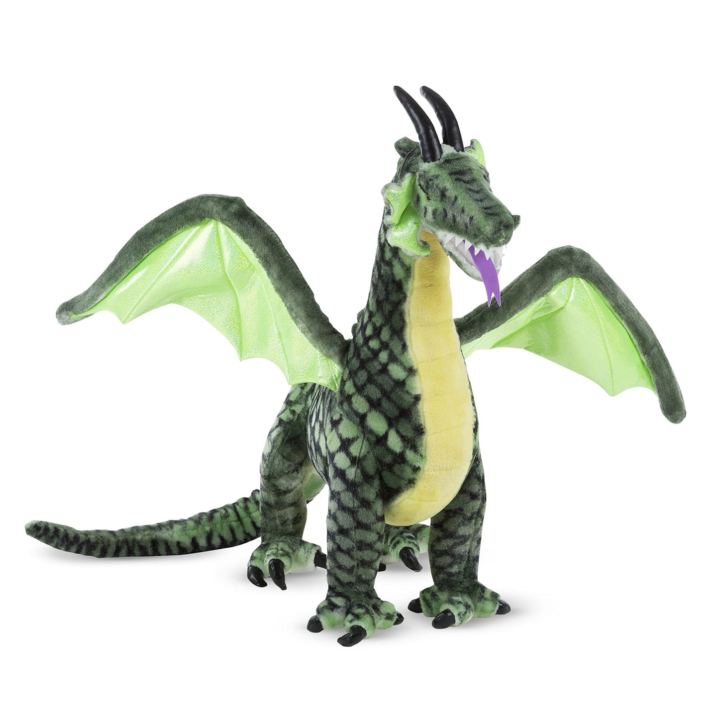 Melissa & Doug Plush Giant Winged Dragon Stuffed Animal, Multicolor, 36 x 40.5 x 16 in, Model 8804, Lifelike Design