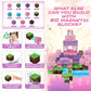 Graceduck 60Pcs Magnetic Blocks For Toddlers, Build Magnetic Pink Castle Set - Magnetic Construction Cube Toys, Montessori Sensory Toys For Toddlers 6 7 8 9 10 Year Old Girls Boys