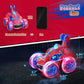 Carsky Remote Control Car RC Cars for Boy 360?Stunt Rotation 4WD Remote Cars for Kids 3-6 Double Sided Dinosaur Toy with Lights,