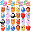 Kiddelo 24 Pack Valentines Day Cards for Kids School Classroom Exchange, Animal Pop Fidget Suction Keychains with 24 Cards, 12 D