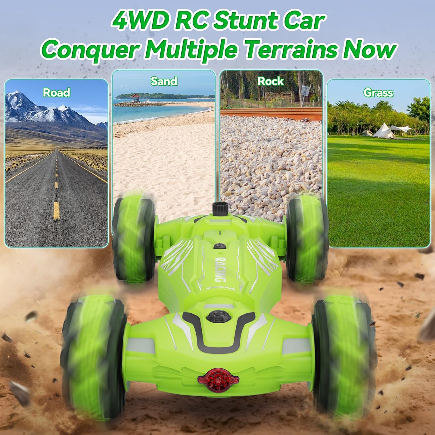 Dysaim Gesture RC Car, Toys for Boys 6-12 Year Old, 4WD Remote Control Car 360 Rotate Transform Drift RC Cars with Lights Music