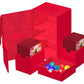 Ultimate Guard Twin Flip'N'Tray 160+, Deck Case For 160 Double-Sleeved Tcg Cards + Dice Tray, Red, Independent Magnetic Closure